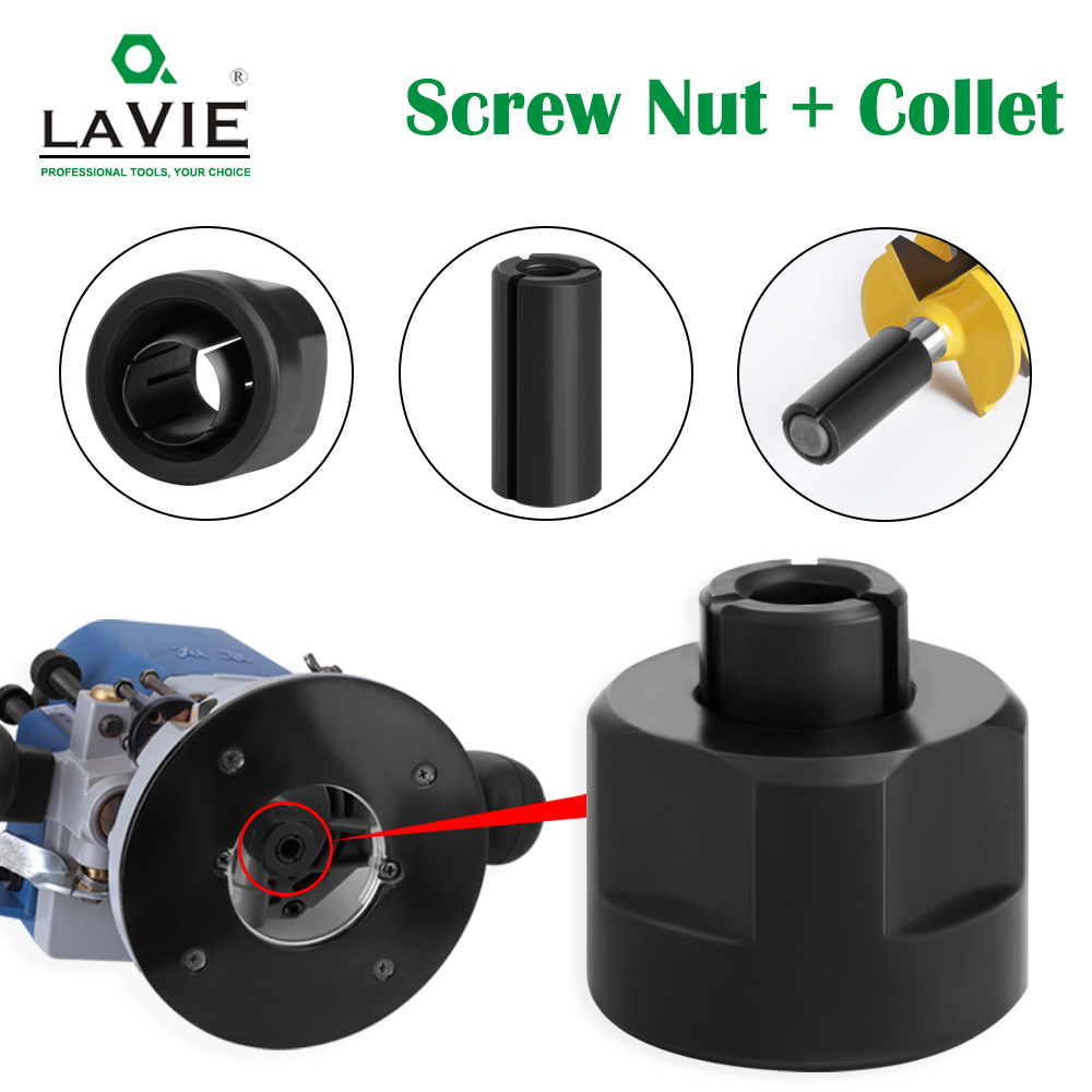 Lavie เครื่องแกะสลัก COLLET เครื่องตัดงานไม้อุปกรณ์เสริมอะแดปเตอร์ ER Clamp NUT -C NUT COLLET