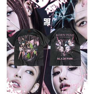 newtrend0.th ใหม่ (จัดส่งทุกวัน)เสื้อ BLACKPINK BORN PINK Bootleg T-shirt Cotton 100%