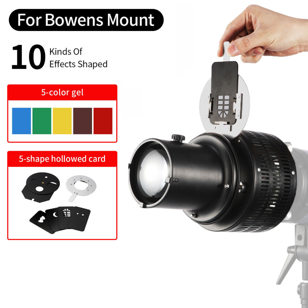 ไฟสปอตไลท์โฟกัสแฟลชกรวยสนูทถ่ายภาพสตูดิโอเอฟเฟกต์แสงสนูท Bowens Mount Studio Lighting Art Special Effects Shaped Beam
