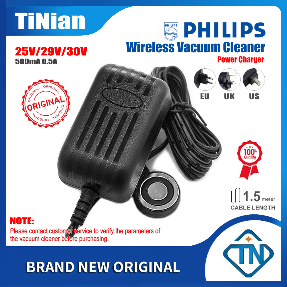 ของแท้ อะแดปเตอร์ชาร์จไฟ 25V 29V 30V 500mA AC DC สําหรับเครื่องดูดฝุ่นไร้สาย PHILIPS FC6812 FC6901 FC6902 FC6721 FC6723 XC8149 Amway SpeedPro Max