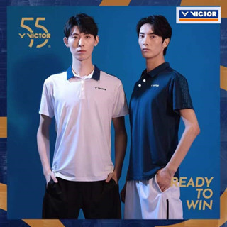 เสื้อโปโลแขนสั้น ระบายอากาศได้ดี แบบแห้งเร็ว ลาย Victor Volleyball แฟชั่นฤดูร้อน สําหรับเด็กผู้ชาย และผู้หญิง 2023