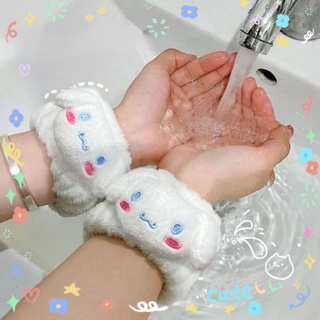 SANRIO สายรัดข้อมือ ดูดซับความชื้น ลาย Cinnamoroll My Melody kuromi Puriniน่ารัก สําหรับล้างหน้า