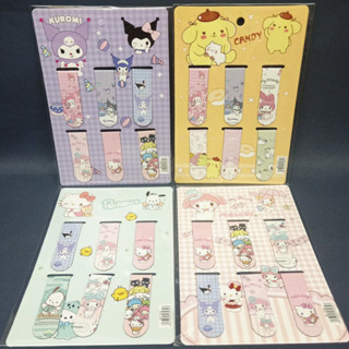 SANRIO ชุดที่คั่นหนังสือแม่เหล็ก ลาย Cinnamoroll kuromi My Melody Hello Kitty Purin Pachacco น่ารัก เหมาะกับของขวัญ สําหรับตู้เย็น