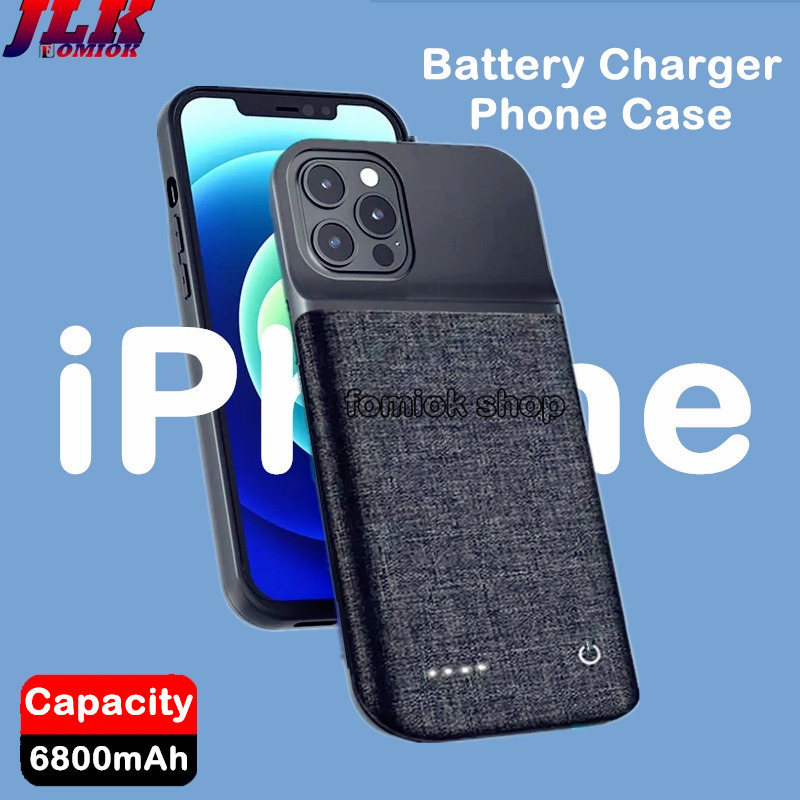 [JLK] Battery Case Power Cover for iPhone 15 ProMax 14 Plus X XS Max XR 11 12 13 Mini iphone14 Pro Max Portable Charger Power Bank