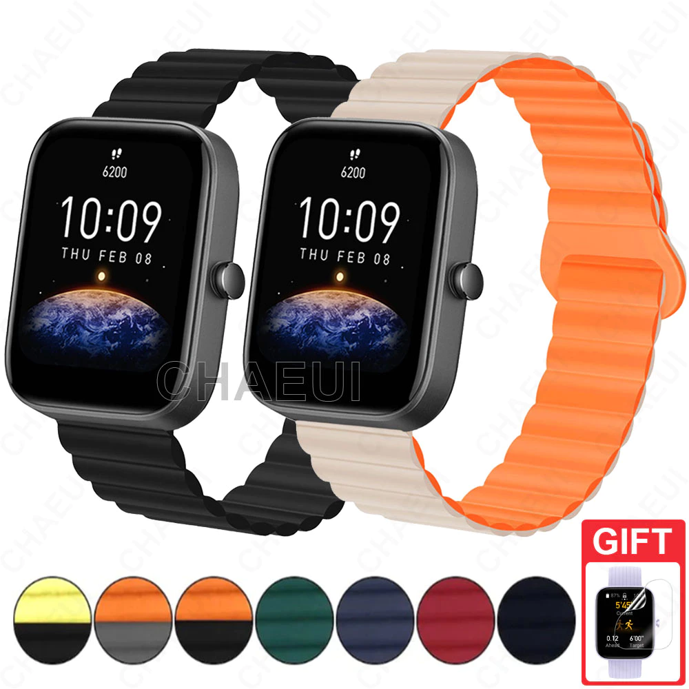 สายรัดซิลิโคนสร้อยข้อมือ Loop Band สําหรับ Amazfit Bip Max 6 5 Unity 3 U Pro GTS 4 Mini GTS3 GTS2