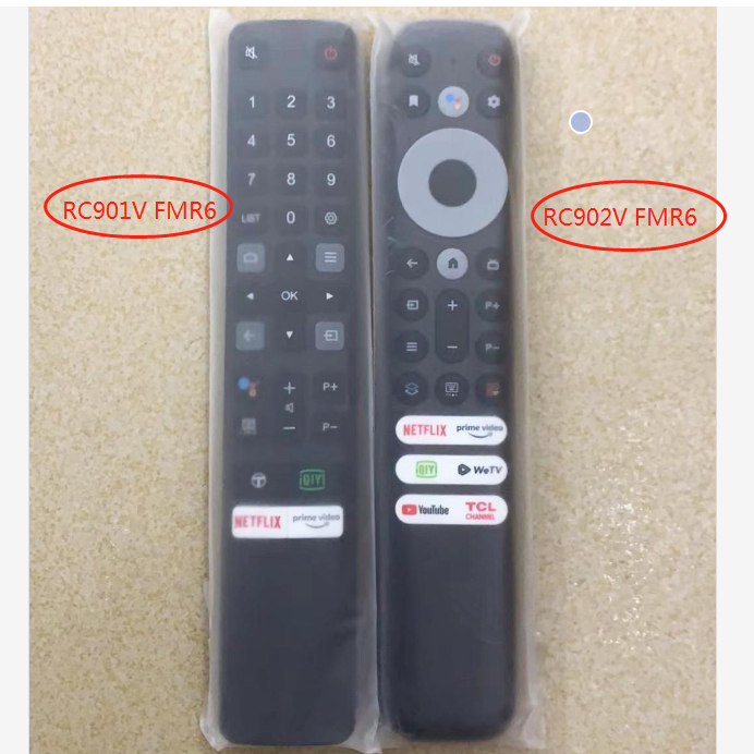 ใหม่ RC901V FMR6 RC902V FMR6 สําหรับ TCL 4K LED Android สมาร์ททีวี Voice Remote w/Netflix Youtube QI