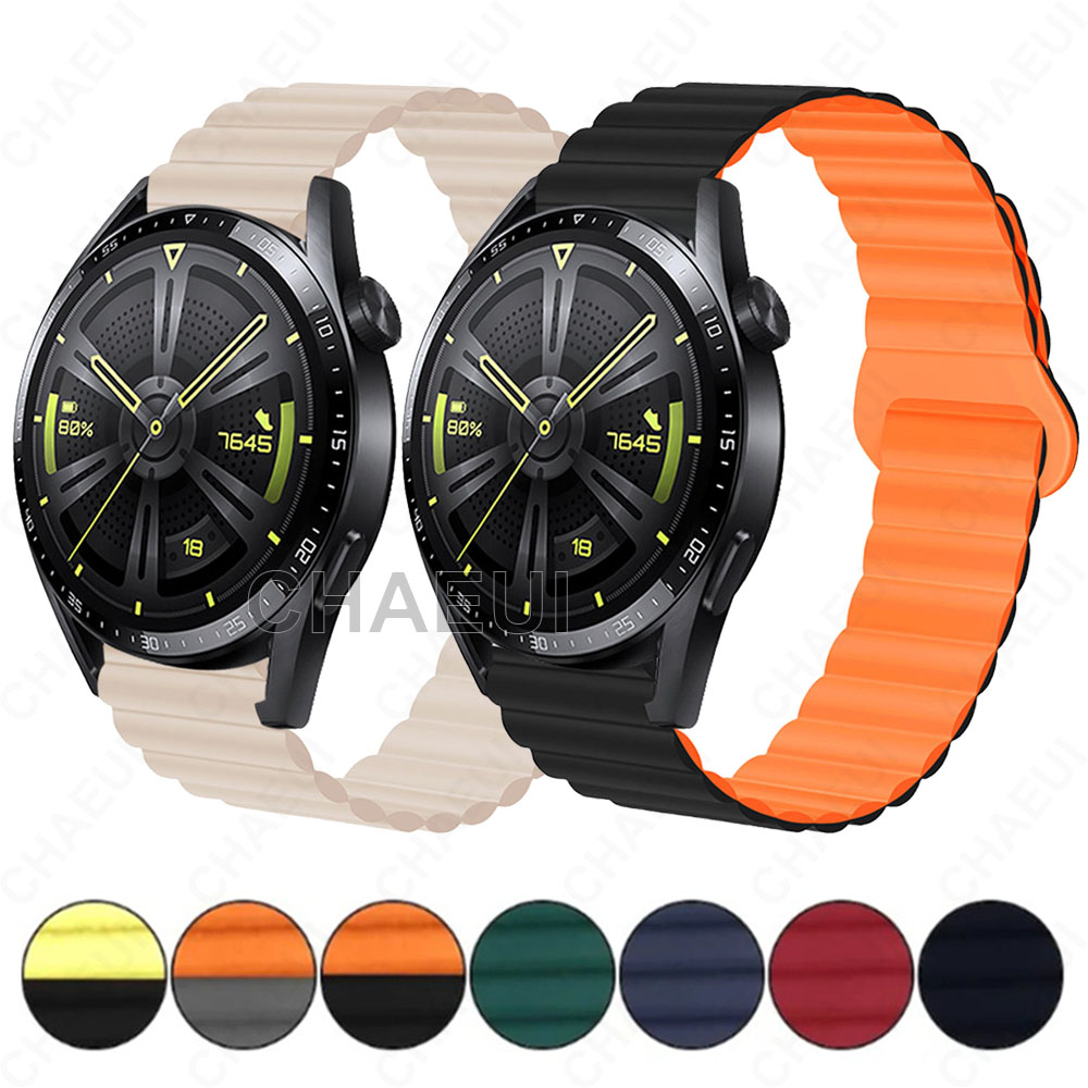 สายรัดซิลิโคนอุปกรณ์เสริมสร้อยข้อมือสําหรับ Huawei Watch GT GT2 GT3 SE GT4 GT5 GT6 Pro 46mm 42mm 43mm 41mm GT2e