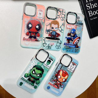 【IMD เคสโทรศัพท์เลเซอร์ไล่ระดับสี / เวนเจอร์ส】สำหรับ เคสไอโฟน13 Pro Max 14 Pro 14 Pro Max 13 12 Pro Max เปลือกแข็งสีรุ้งไล่ระดับสีหนาขึ้น เคสไอโฟน12 14 Plus 13 Pro 11 Pro Max 11 Pro เคสโทรศัพท์ป้องกันการตกหนา iPhone 11 14 12 Pro เคสมือถือ