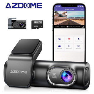 【ฟรีการ์ด Sd 64GB】AZDOME 2560P กล้องบันทึกวิดีโอ WIFI ในตัว 2K สําหรับรถยนต์ รถบรรทุก ควบคุมด้วยเสียง กล้องมอนิเตอร์จอดรถ 24H