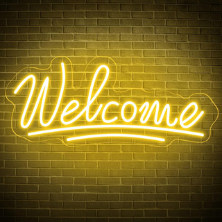 ป้ายไฟนีออน Welcome LED สําหรับตกแต่งผนัง กระจก หน้าต่าง ประตูบ้าน