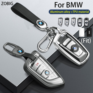 Zobig เคสกุญแจรีโมตรถยนต์ โลหะผสมสังกะสี TPU สําหรับ BMW X1 X3 X5 X6 Series 1 2 3 4 5 7 M5 M6 3GT 5GT