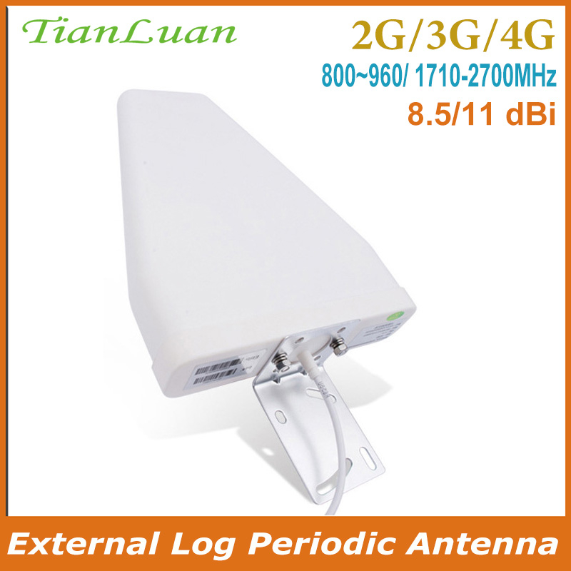 Log Periodic Antenna 2G 3G 4G LTE External Wideband LPDA Directional Antenna Outdoor 2700MHz for Cell Phone Booster