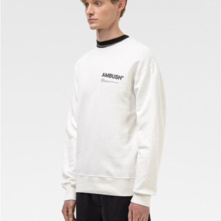 พร้อมส่ง AMBUSH เสื้อกันหนาว พิมพ์ลายโลโก้ สีขาว สําหรับผู้ชาย และผู้หญิง