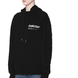 พร้อมส่ง AMBUSH เสื้อกันหนาวลําลอง มีฮู้ด พิมพ์ลายโลโก้ตัวอักษร ทรงหลวม สําหรับผู้ชาย และผู้หญิง