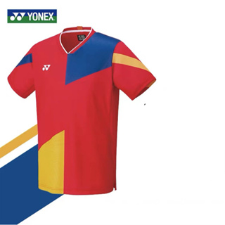 Yonex ใหม่ เสื้อกีฬาแบดมินตัน แขนสั้น ระบายอากาศ แห้งเร็ว สําหรับเด็กผู้ชาย และผู้หญิง