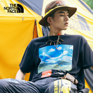 เสื้อยืดแขนสั้น พิมพ์ลายป่า The North Face สําหรับผู้ชาย 84RT