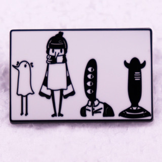 Otaku Punpun Oyasumi เข็มกลัดเคลือบ ลายการ์ตูนอนิเมะ มังงะ สําหรับตกแต่งกระเป๋าเป้สะพายหลัง
