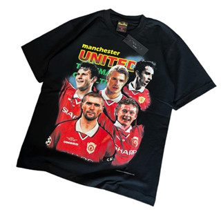 ใหม่ (จัดส่งทุกวัน)Manchester United Vintage mood ❤️ Bootleg T-shirt Cotton 100%