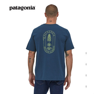 เสื้อยืดลําลอง สําหรับผู้ชาย แขนสั้น พิมพ์ลายปีนเขา Patagonia 37589