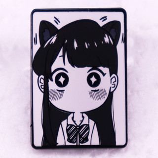 Komi เข็มกลัดเคลือบ ลายการ์ตูนอนิเมะ มังงะ เครื่องประดับ สําหรับเพื่อน