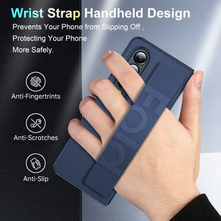Samsung Galaxy Z พับ 3 5 4 5 6 7 8 8Ultra Luxury สายรัดข้อมือ Frosted โปร่งใส Anti-Fingerprint พับซิลิโคนกันกระแทกนุ่มเคสโทรศัพท์