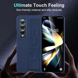 Samsung Galaxy Z พับ 3 5 4 5 6 7 8 8Ultra Luxury สายรัดข้อมือ Frosted โปร่งใส Anti-Fingerprint พับซิลิโคนกันกระแทกนุ่มเคสโทรศัพท์