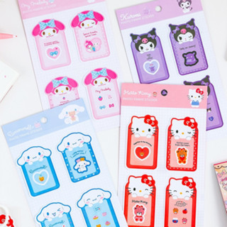 Sanrio สติ๊กเกอร์ตกแต่ง Cinnamoroll ของฉัน Melody Kuromi Hello Kitty การ์ตูนสติ๊กเกอร์ของขวัญ