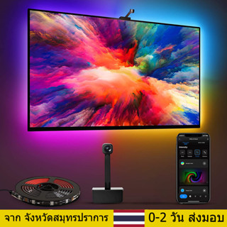 Tuya TV แบ็คไลท์ LED พร้อมกล้องถ่ายรูป RGBIC Wi-Fi TV Backlights สำหรับทีวี 55-65 นิ้วและการตกแต่งห้องเล่นเกมคอมพิวเตอร์