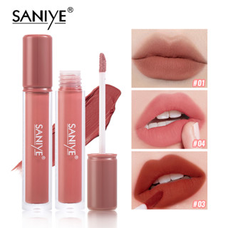 Saniye ลิปสติก ลิปกลอส เนื้อแมตต์กํามะหยี่ กันน้ํา 9 สี 4 มล. L1271