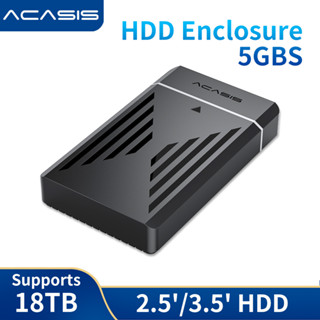 Acasis "2.5/3.5" SATA 3.0 กล่องพลาสติก Type-C / สวิตช์ไฟ / DC 12V SATA ปิด