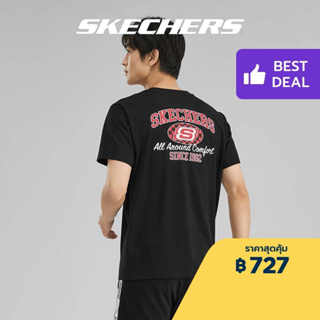 Skechers สเก็ตเชอร์ส เสื้อยืดแขนสั้น ยูนิเซ็กส์ Logo Play Collection Short Sleeve Tee - L223U097