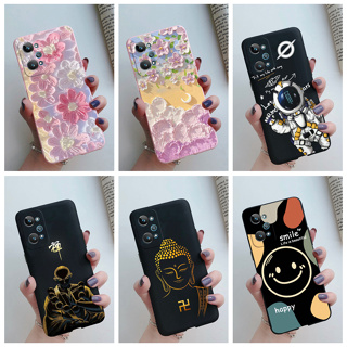 เคสโทรศัพท์ซิลิโคน TPU แบบนิ่ม ลายนักบินอวกาศ ลายดอกไม้ สําหรับ Realme GT Neo 2 Neo 3T Realme GT Neo2 Neo3T 2023