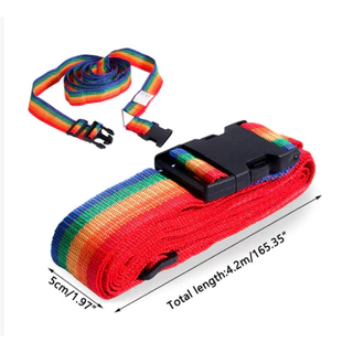 [พร้อมส่งในไทย] สายรัดกระเป๋าเดินทาง แบบ4ทิศ สามารถปรับสั้นยาว 4.1M Luggage Belt Luggage Strap