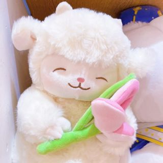 [พร้อมส่ง] Miniso หมอนตุ๊กตาทิวลิป ผ้ากํามะหยี่ขนนิ่ม แกะ ของเล่น ของขวัญ สําหรับเด็กผู้หญิง