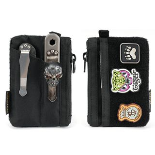 VE17 กระเป๋า EDC ขนาดเล็ก, EDC Pocket Organizer พร้อม DIY Patch Area, Mini EDC กระเป๋าพร้อมกระเป๋าซิ