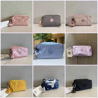 Kipling กระเป๋าเครื่องสําอาง กระเป๋าคลัทช์ ผ้าแคนวาส ขนาดเล็ก น้ําหนักเบา k14542 GLEAM 9 สี