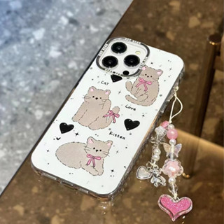 เคสโทรศัพท์มือถือแบบกระจก ลายแมวน่ารัก สําหรับ iPhone 11 12 12pro 12promax 13 13pro 13promax 14 14pro 14promax