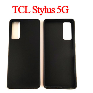 Tcl เคสโทรศัพท์มือถือ ซิลิโคนนิ่ม TPU สีดํา สําหรับ Stylus 5G T779W T779P