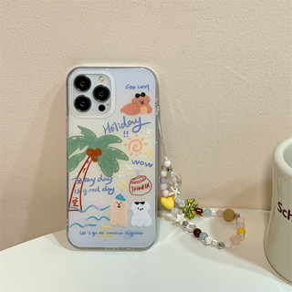 เคสโทรศัพท์มือถือ TPU ลายต้นมะพร้าว สําหรับ iPhone 14 Pro Max 13 Pro Max 12 Pro