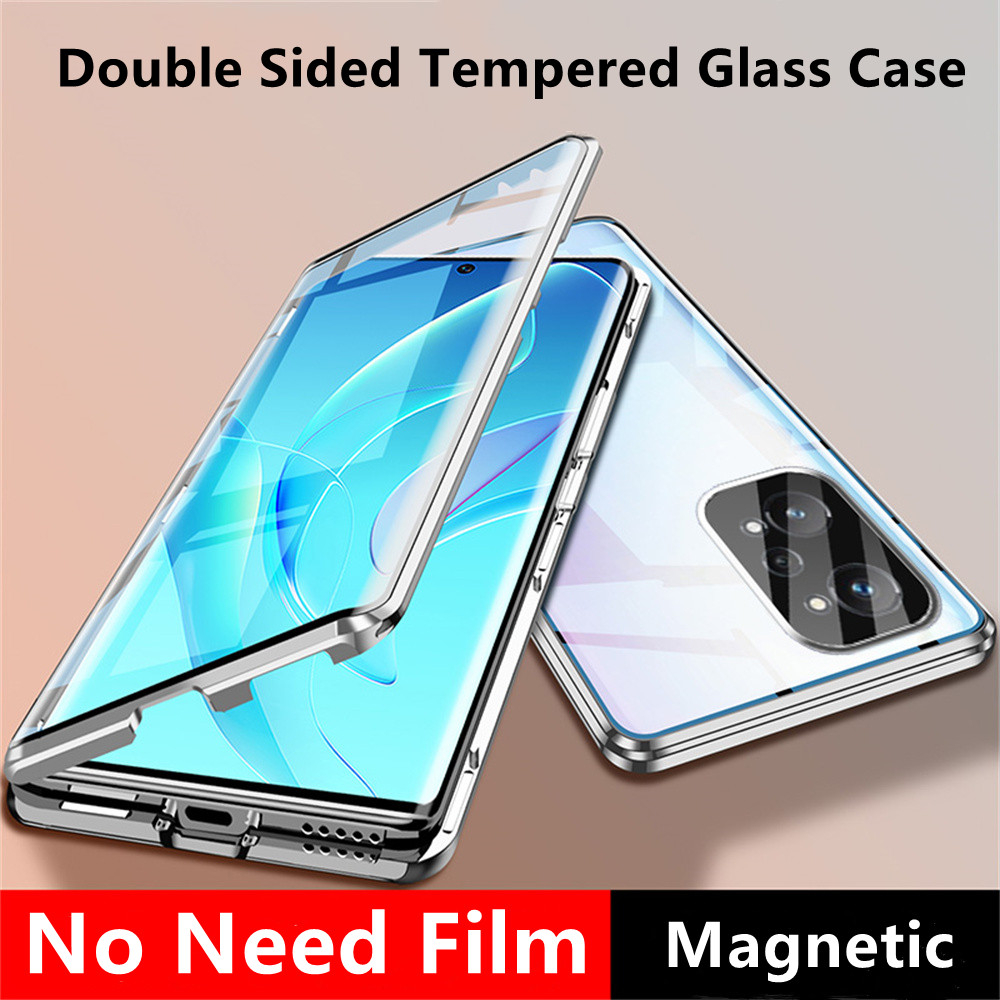 สําหรับ Redmi Note 13 13Pro ⭐สองด้านกระจกนิรภัยกรอบโลหะแม่เหล็กโทรศัพท์ปกกรณี⭐ Note13 Note13Pro เชลล