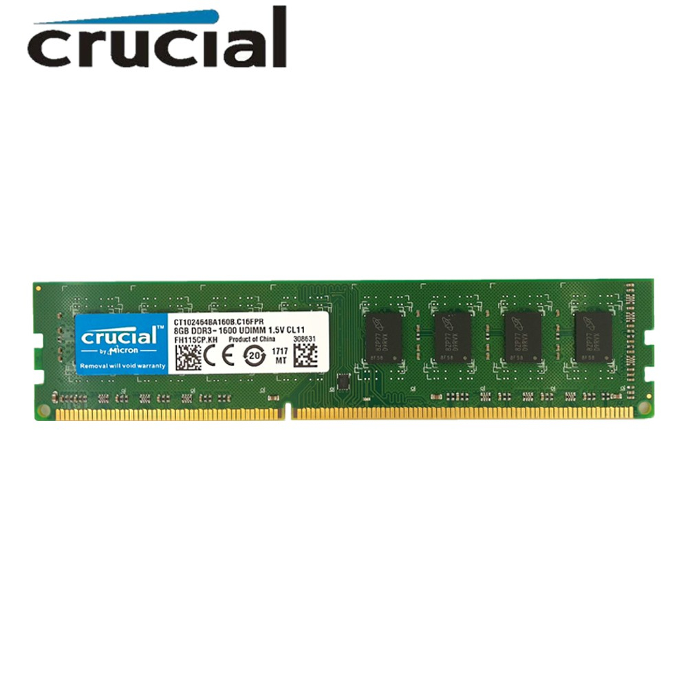 Crucial หน่วยความจํา DDR3 2GB 4GB 8GB 1066 1333 1600MHz PC Ram DIMM PC2 DDR2 800MHz สําหรับคอมพิวเตอร์ตั้งโต๊ะ