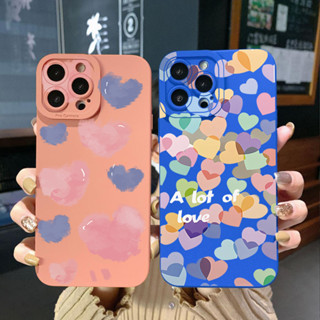 เคสโทรศัพท์มือถือ ขอบสี่เหลี่ยม ลายหัวใจ สําหรับ Realme C35 C11 2021 C12 C15 C21Y C25Y C25S Realme5 5i 6i 8 Pro