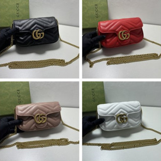 กระเป๋าสะพายไหล่ ขนาดเล็ก แต่งสายโซ่คล้อง ลาย Super Nano G Marmont