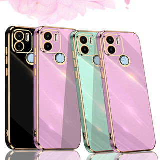 Xiaomi Redmi A2 Plus A2+ A1 Plus A1+ A2 A1 เคสซิลิโคนนุ่ม สีสันสดใส ฝาครอบป้องกัน หรูหรา สี่เหลี่ยม ชุบ กันกระแทก ด้านหลัง