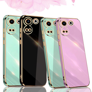 Tecno Camon 20 Pro 5G 4G เคส Camon20 เคสโทรศัพท์ หรูหรา ชุบ สี่เหลี่ยม สีสัน ซิลิโคนนิ่ม ป้องกัน