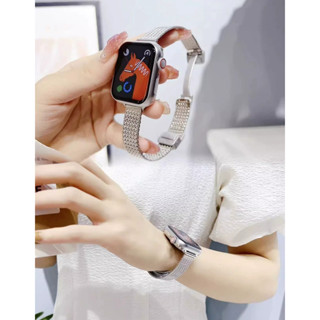 Milanese สายนาฬิกาข้อมือสเตนเลส โลหะ สไตล์ธุรกิจ สําหรับ iwatch 7 6 SE 5 4 3 2 iwatch 40 มม. 41 มม. 45 มม. 44 มม. 42 มม. 38 มม.