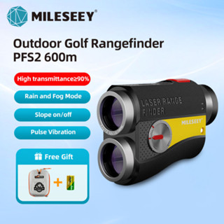 Mileseey อุปกรณ์เลเซอร์วัดระยะทาง พร้อมวิวสนามกอล์ฟ PFS2 7.5° อุปกรณ์ล็อคธงกอล์ฟ P2P พร้อมระบบสั่นสะเทือน กันฝน และหมอก