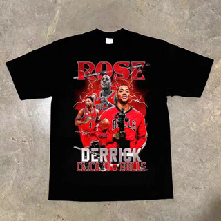 เสื้อยืดพิมพ์ลาย  Derrick rose Derek rose ทรงหลวม สําหรับผู้ชาย และผู้หญิง S-5XL