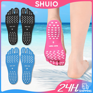 Shuio สติกเกอร์แผ่นรองเท้าชายหาด กันลื่น มองไม่เห็น