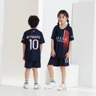 เสื้อกีฬาแขนสั้น ลายทีมชาติฟุตบอลปารีส No.10 Neymar 23-24 Season ชุดเยือน สําหรับเด็กผู้ชาย และเด็กผู้หญิง